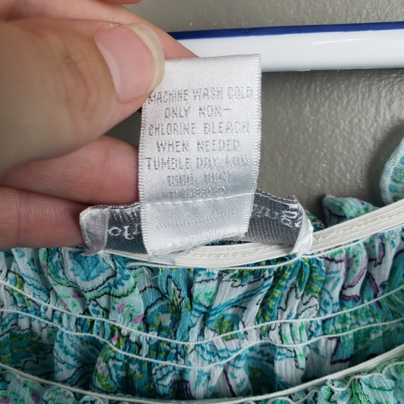 Soft Surroundings Womens Sheer Top Size 1X Floral 100% Polyester - Picture 6 of 7